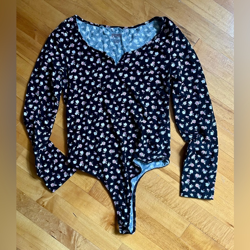 PINK Floral Bodysuit